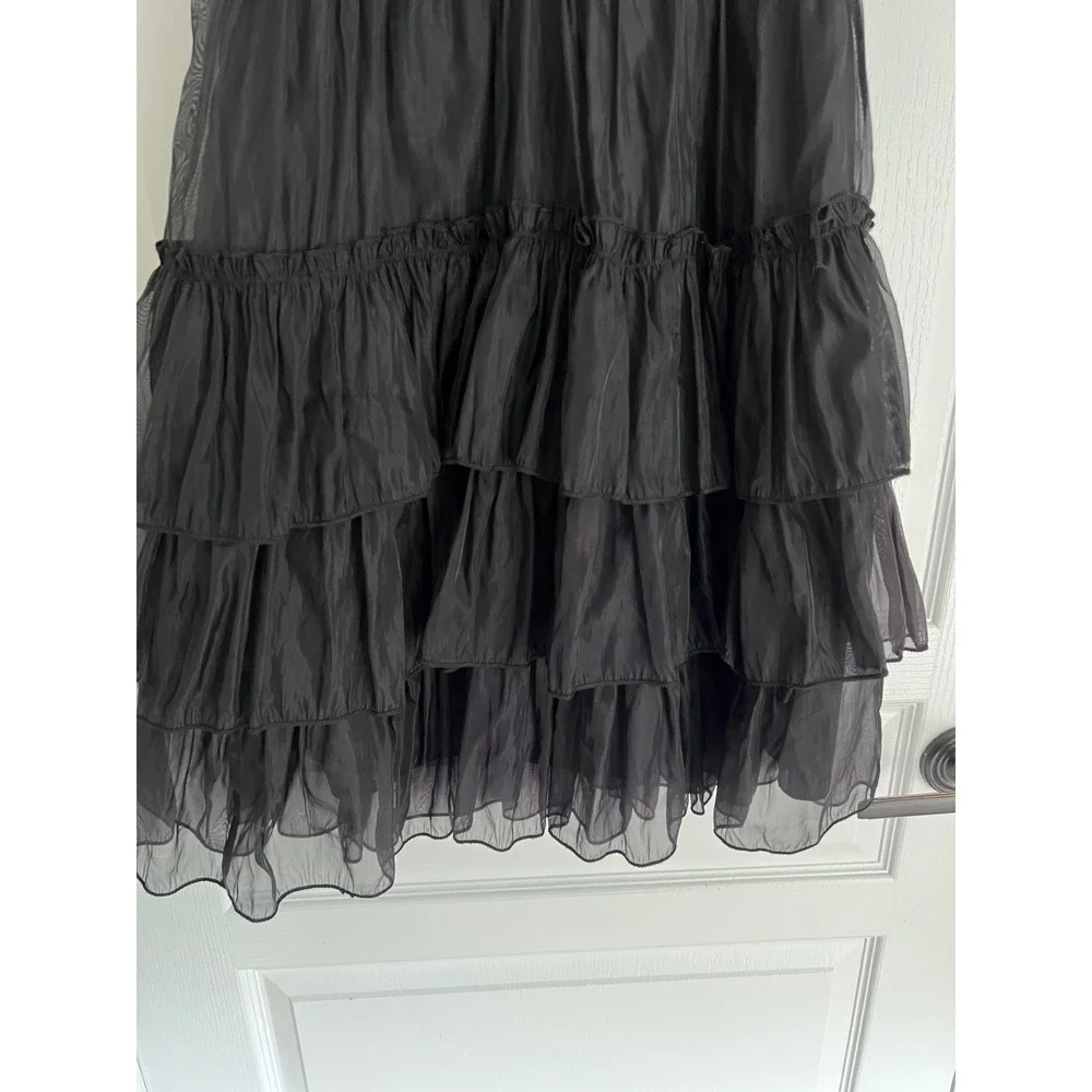 Wednesday Addams Gothic Black Prom Dress Halloween Costume Whimsigoth Girls 7/8